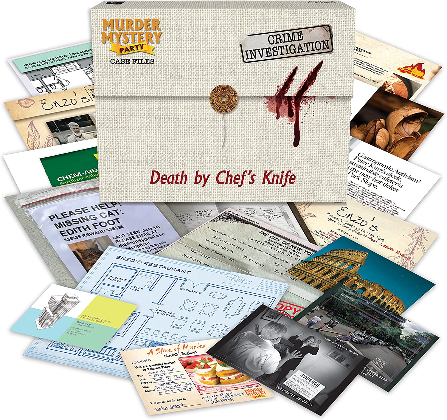 Murder Mystery Party Case Files : Death by Chef's Knife