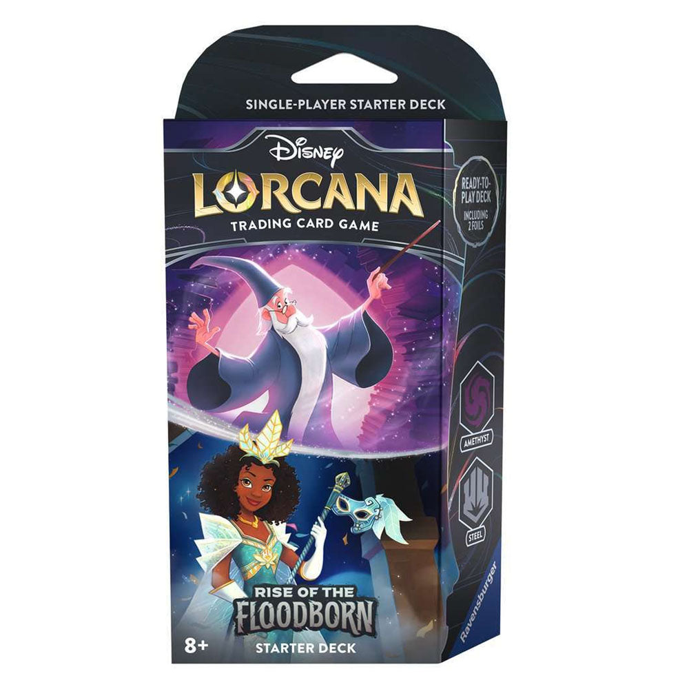 Disney Lorcana : Rise Of The Floodborn Starter Deck - Amethyst and Steel