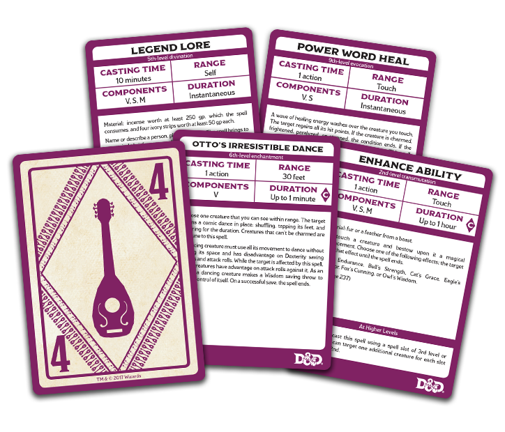 Dungeons and Dragons : Spellbook Cards - Bard