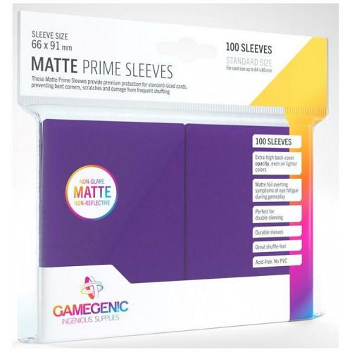 Gamegenic : Matte Prime Card Sleeves - Purple (66mm x 91mm) (100 Sleeves Per Pack)