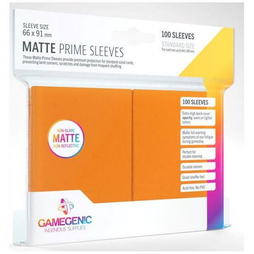 Gamegenic : Matte Prime Card Sleeves - Orange (66mm x 91mm) (100 Sleeves Per Pack)