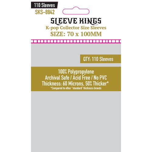 Sleeve Kings : Board Game Sleeves Kpop Collector Size (70mm x 100mm) (110 Sleeves per Pack)