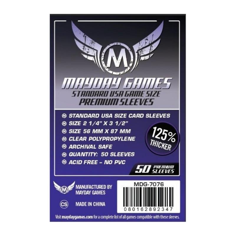 Mayday - Premium USA Board Game Sleeves (Pack of 50) - 56 MM X 87 MM (Purple)