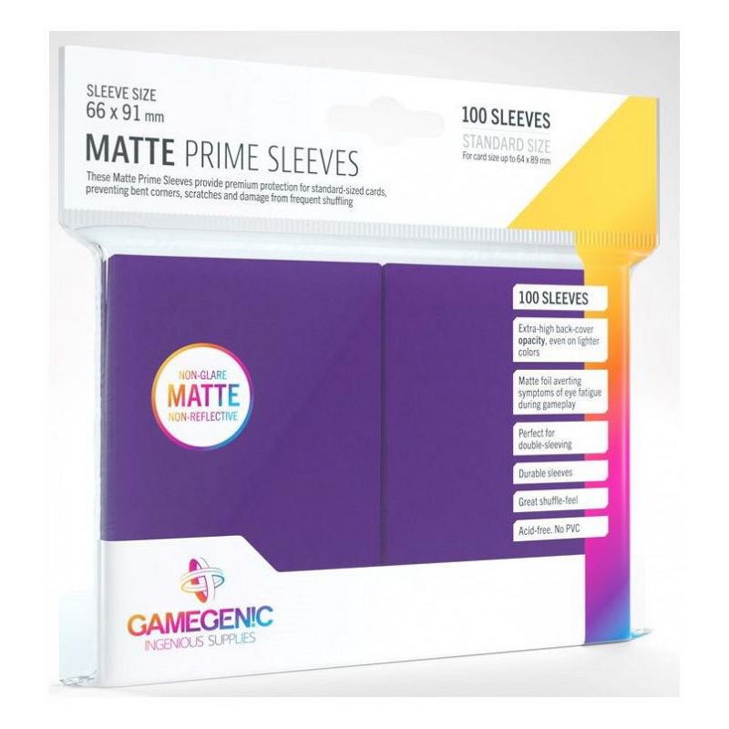 Gamegenic : Matte Prime Card Sleeves - Purple (66mm x 91mm) (100 Sleeves Per Pack)