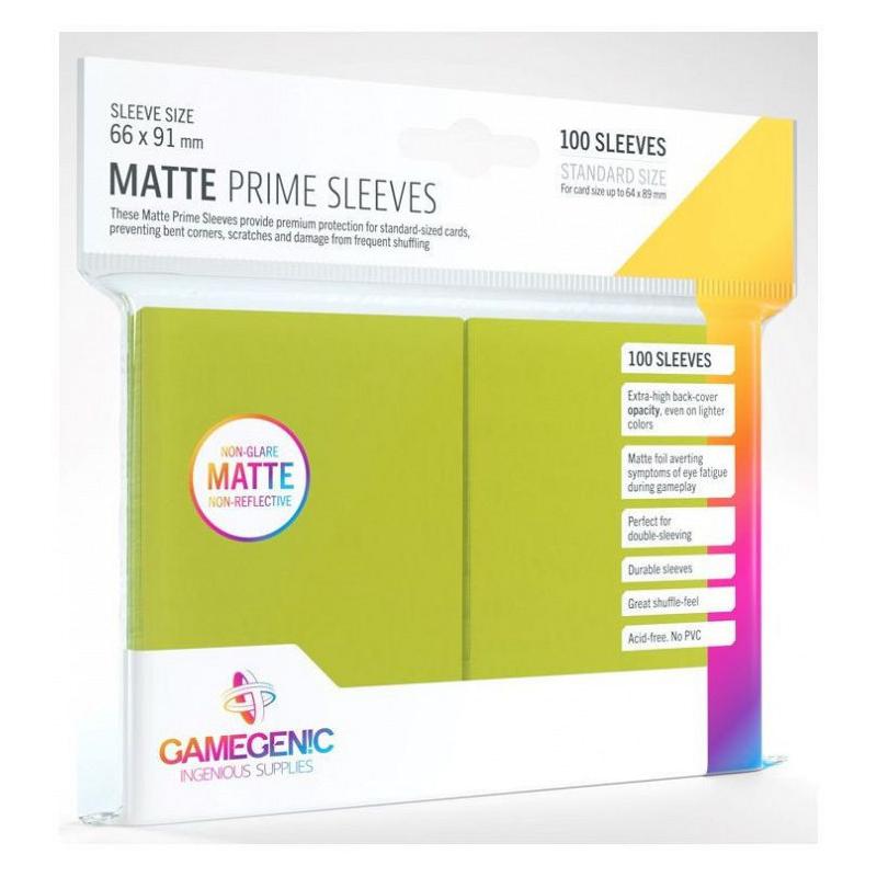 Gamegenic : Matte Prime Card Sleeves - Lime (66mm x 91mm) (100 Sleeves Per Pack)