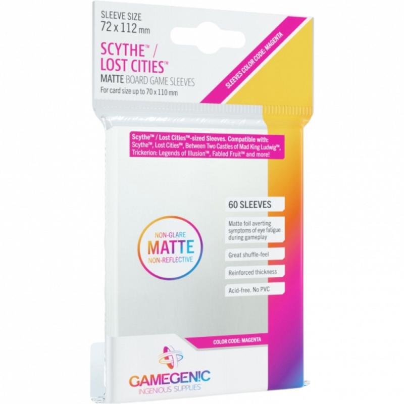 Gamegenic : Matte Board Game Sleeves - Scythe/Lost Cities (72mm x 112mm) (60 Sleeves Per Pack)