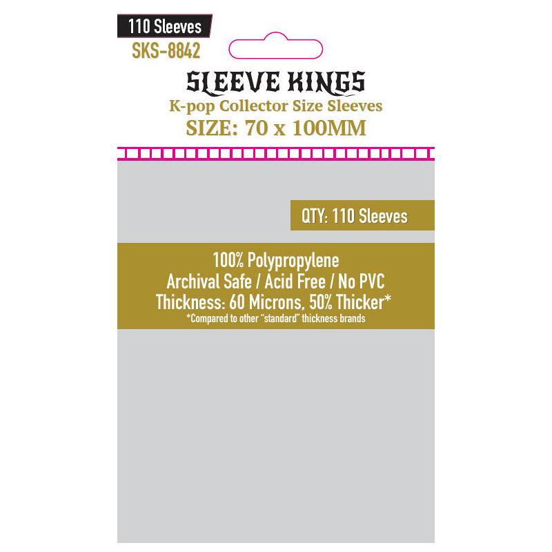 Sleeve Kings : Board Game Sleeves Kpop Collector Size (70mm x 100mm) (110 Sleeves per Pack)